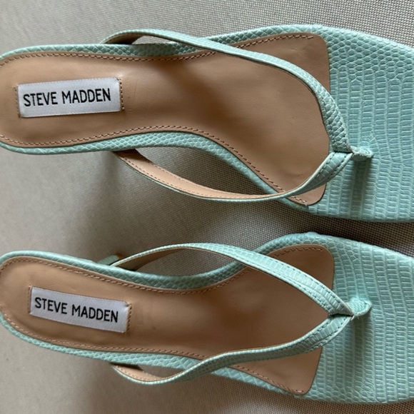 Steve Madden Melrose Stiletto Mint Green Heels Open Toe Women’s Size 9.5 - Picture 6 of 10